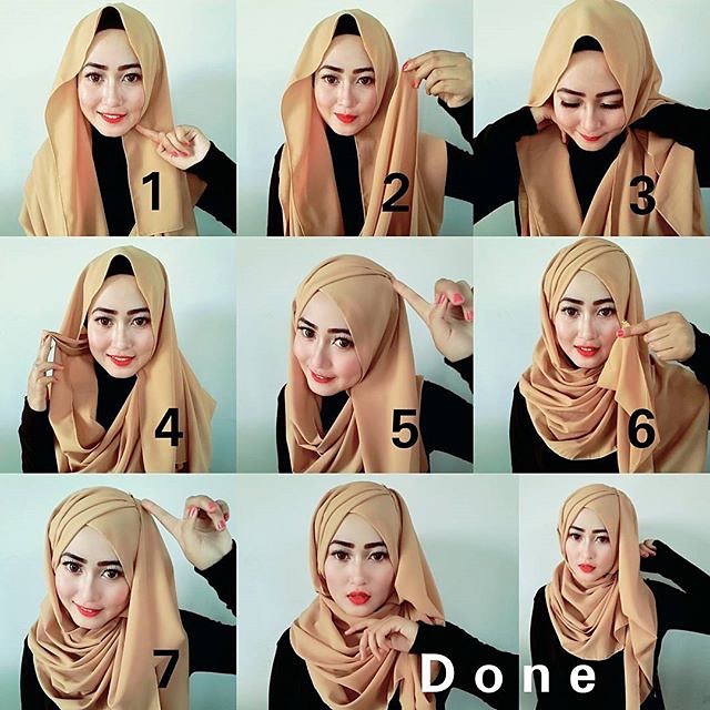 Cara memakai hijab style